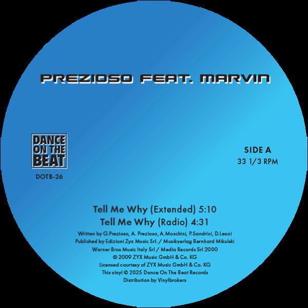 Prezioso Feat. Marvin - Tell Me Why/Let Me Stay (12 inch) (White vinyl)