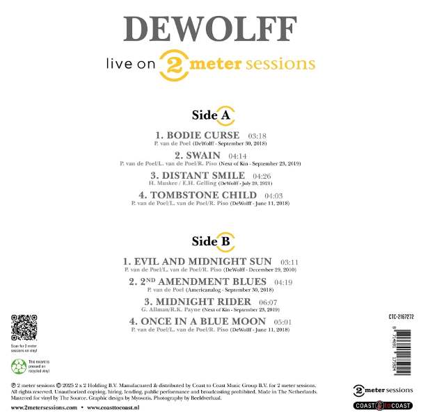 DeWolff - Live On 2 Meter Sessions (LP)