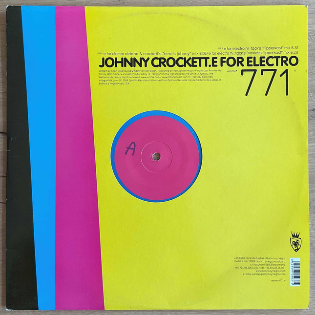 Johnny Crockett - E For Electro (12 inch) (2hands)