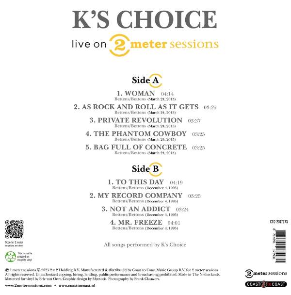 K's Choice - Electric Live On 2 Meter Sessions (LP)